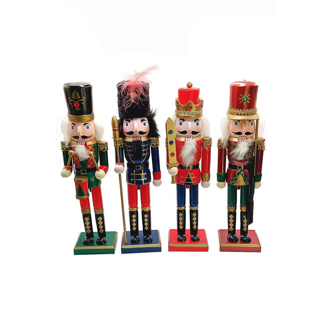 Christmas Nutcracker the Musketeer. Wizardi Classic Wooden Festive Decoration F07M14-40-N01012B