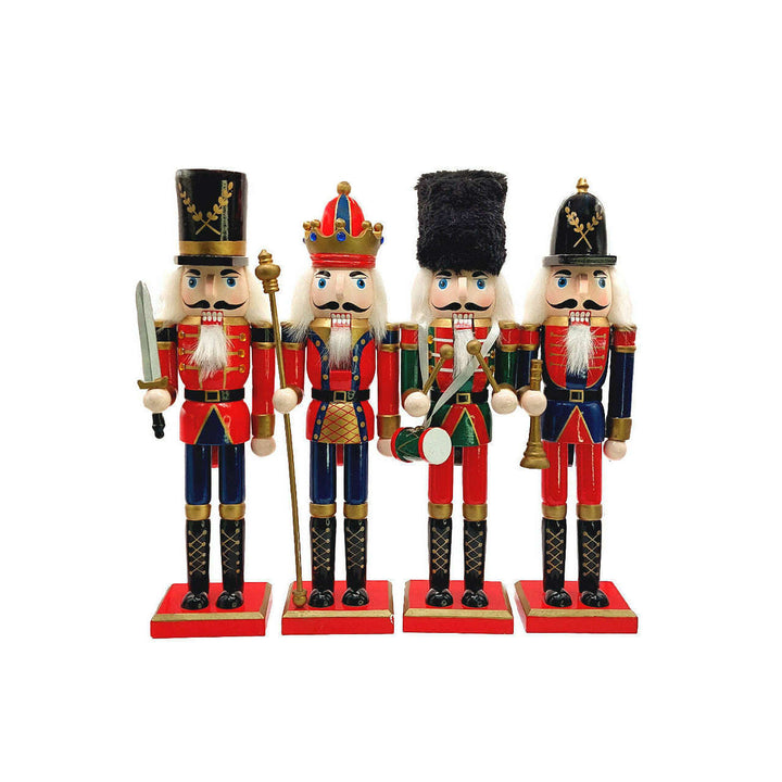 Christmas Nutcracker the Swordsman. Wizardi Classic Wooden Festive Decoration F07M14-39-N01365B