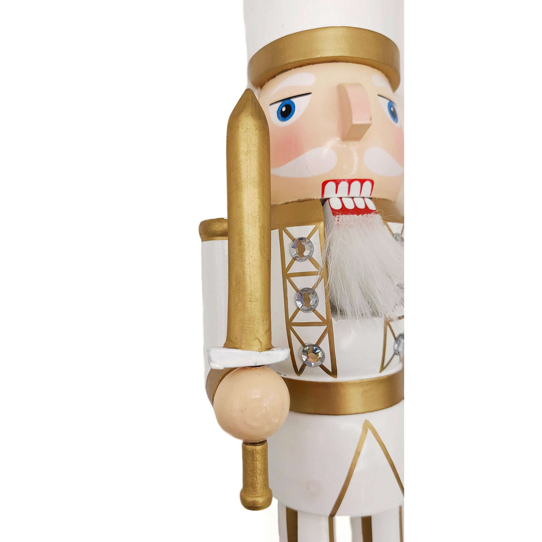 Christmas Nutcracker the Swordsman. Wizardi Classic Wooden Festive Decoration F07M14-45-N01315C