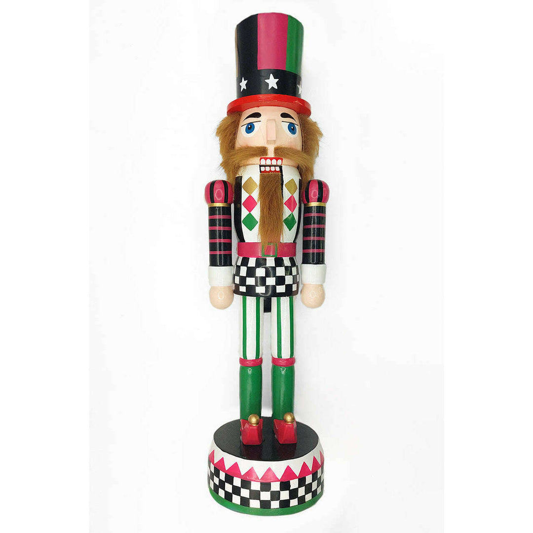Christmas Nutcracker. Wizardi Classic Wooden Festive Decoration F07M14-37-N01833A