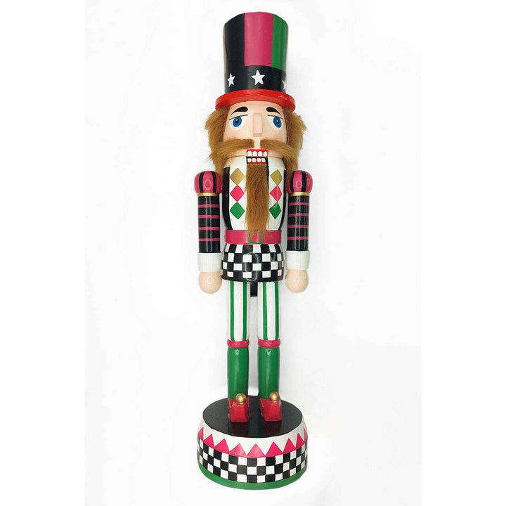 Christmas Nutcracker. Wizardi Classic Wooden Festive Decoration F07M14-37-N01833A