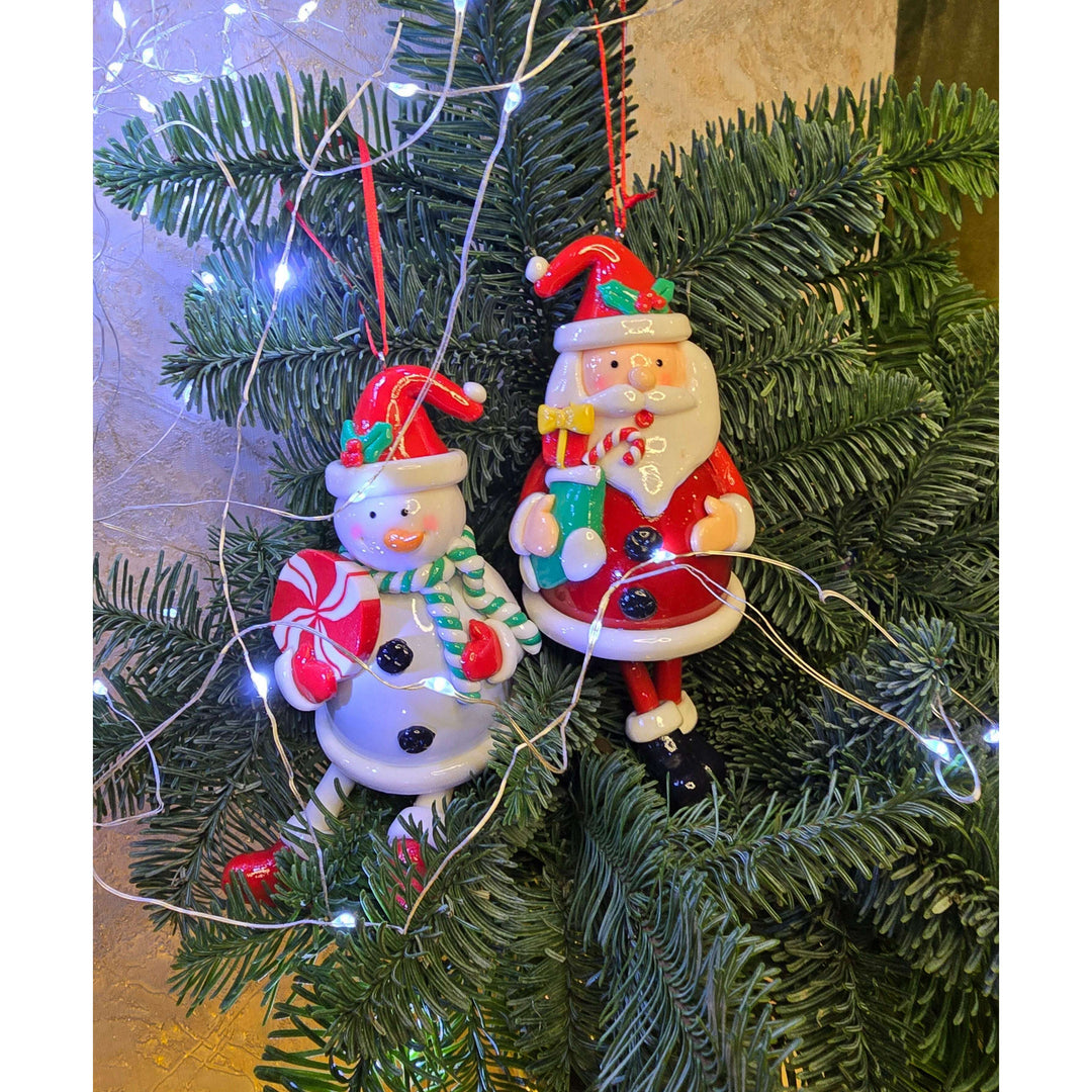 Christmas Ornament - Glossy Gingerbread Snowman. Wizardi Festive Decoration F07-N2-16-CEE019B