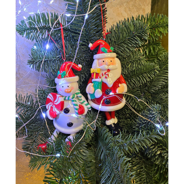 Christmas Ornament - Glossy Gingerbread Snowman. Wizardi Festive Decoration F07-N2-16-CEE019B