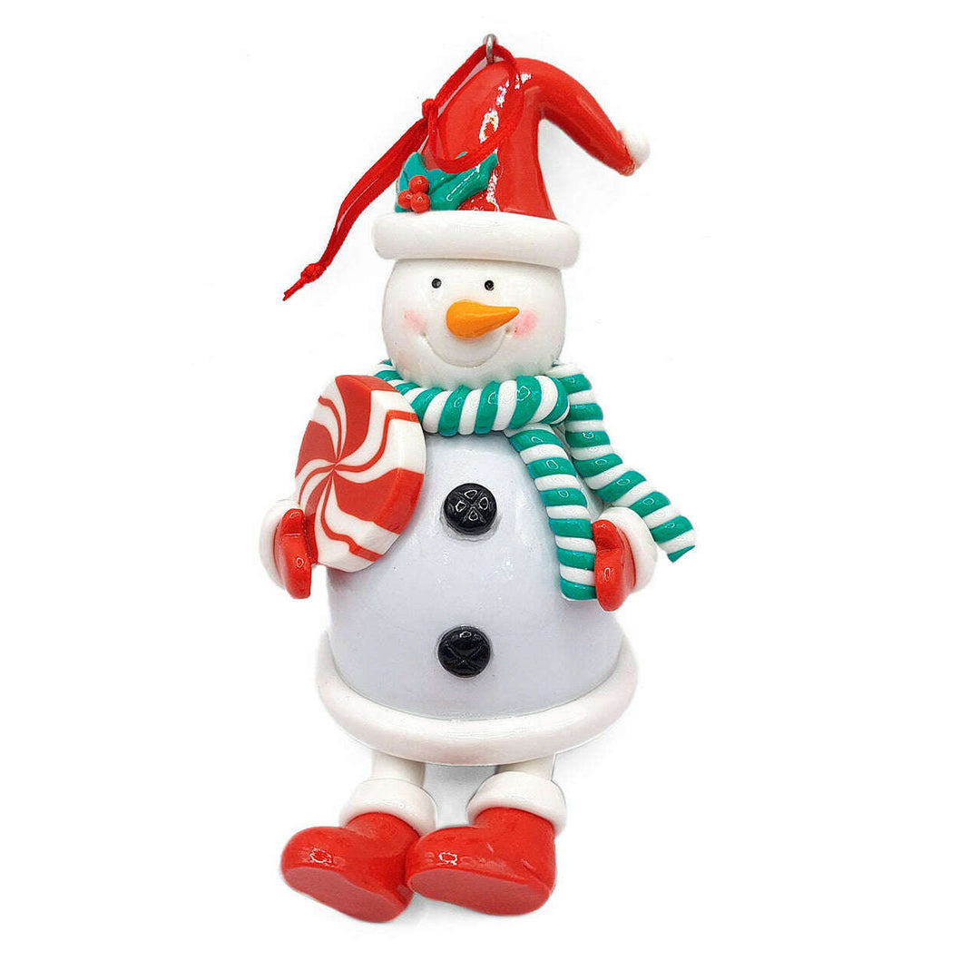 Christmas Ornament - Glossy Gingerbread Snowman. Wizardi Festive Decoration F07-N2-16-CEE019B