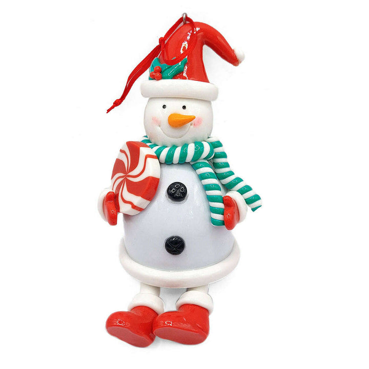 Christmas Ornament - Glossy Gingerbread Snowman. Wizardi Festive Decoration F07-N2-16-CEE019B