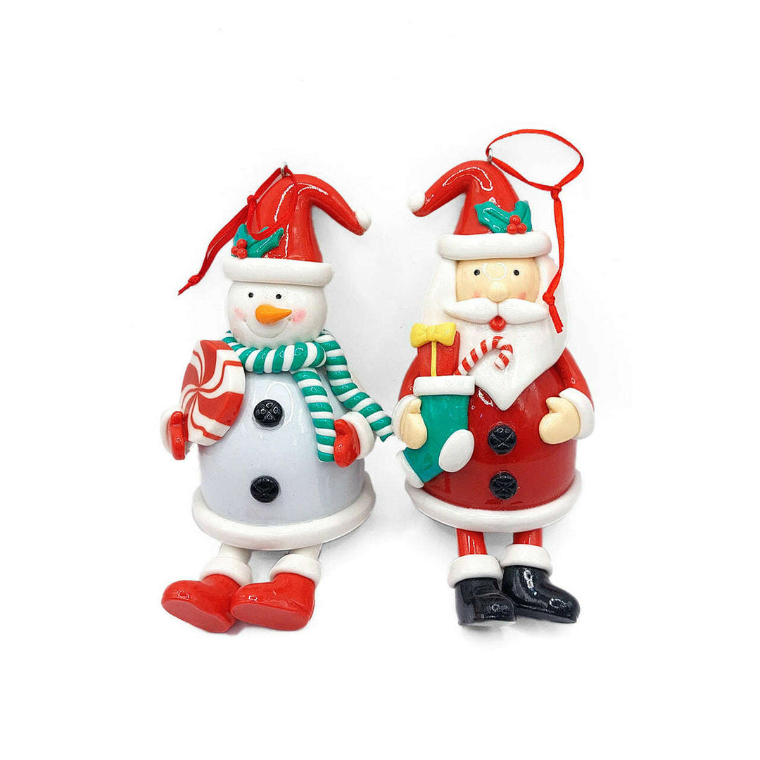 Christmas Ornament - Glossy Gingerbread Snowman. Wizardi Festive Decoration F07-N2-16-CEE019B