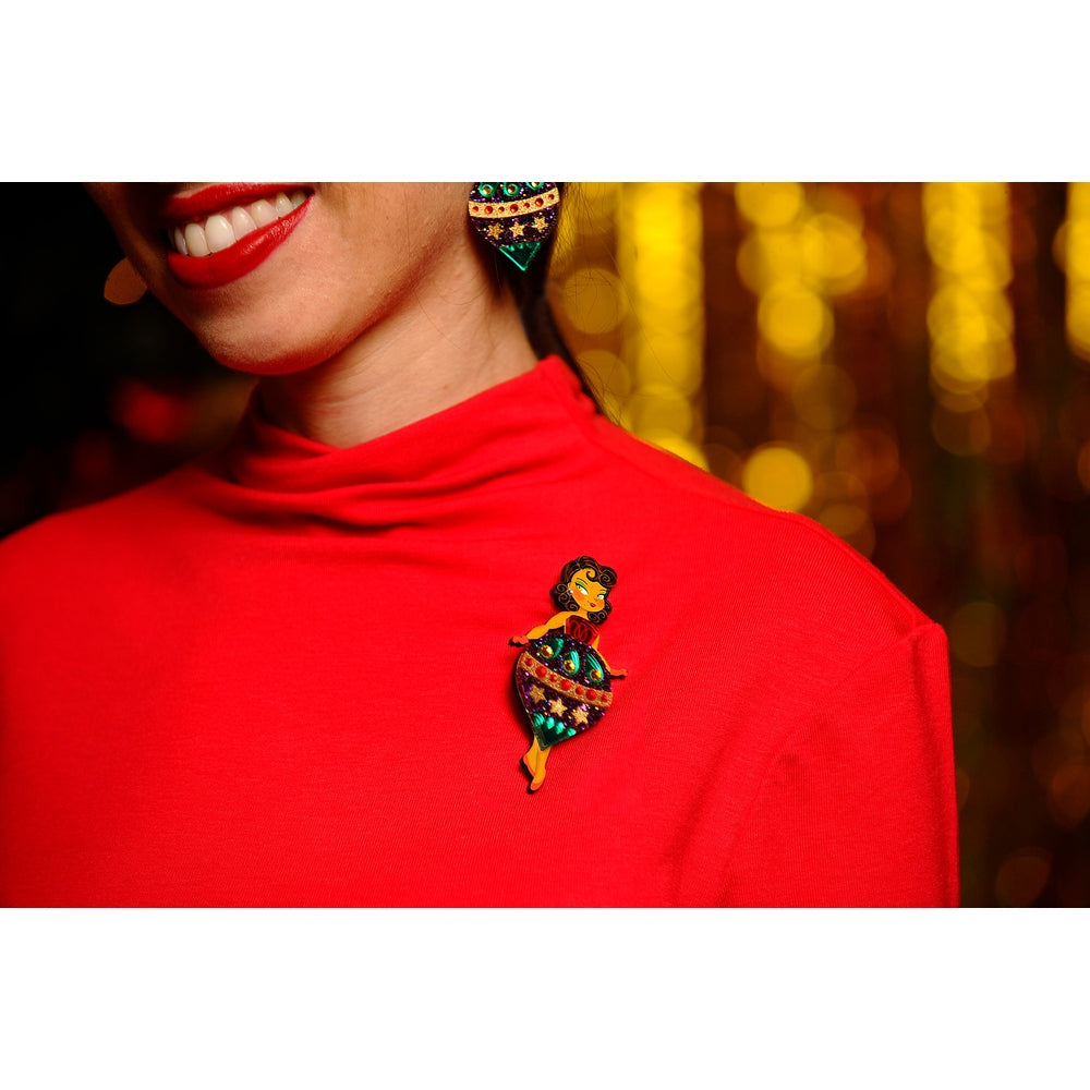 Christmas Ornament with Stars Brooch by Laliblue 1