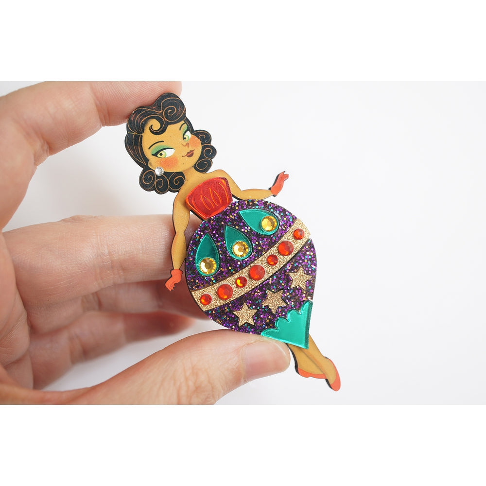 Christmas Ornament with Stars Brooch by Laliblue 2