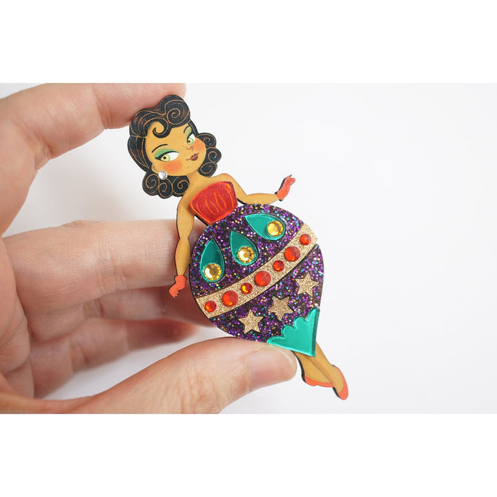 Christmas Ornament with Stars Brooch by Laliblue 2