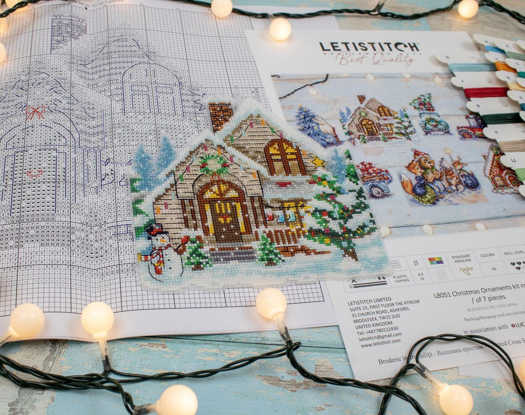 Christmas Ornaments Kit L8051 Counted Cross Stitch Kit