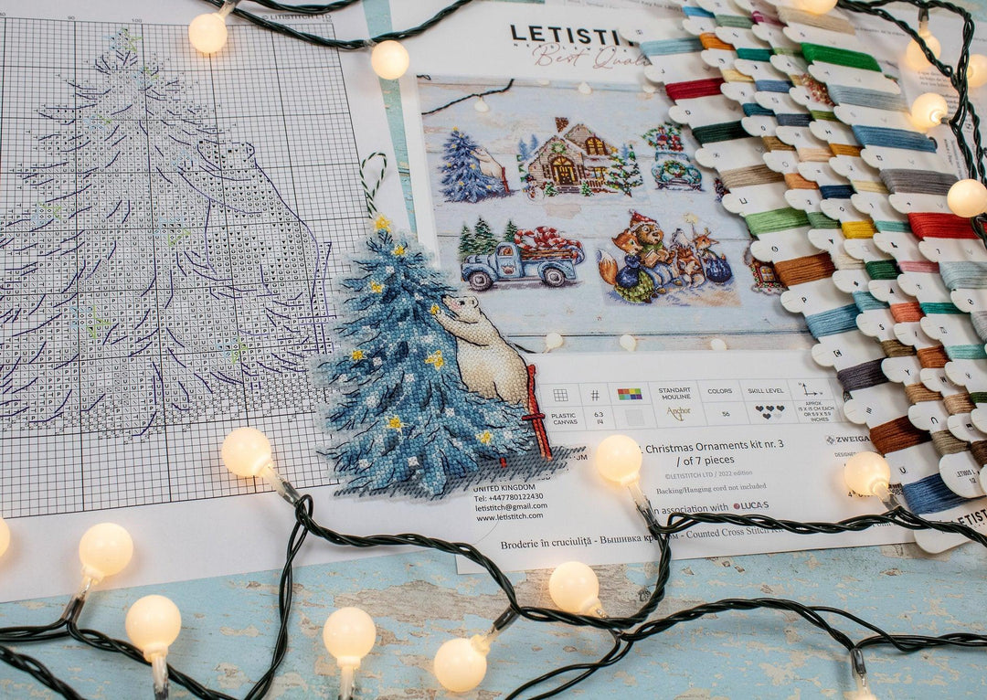 Christmas Ornaments Kit L8051 Counted Cross Stitch Kit