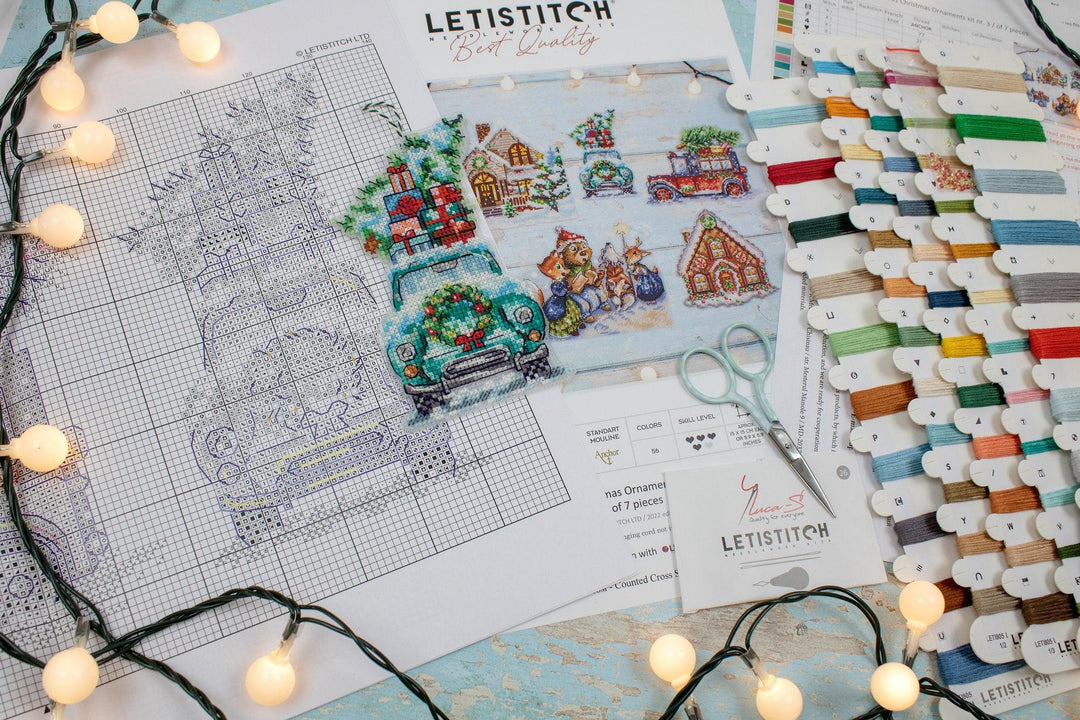 Christmas Ornaments Kit L8051 Counted Cross Stitch Kit