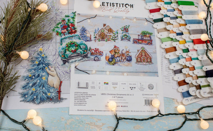 Christmas Ornaments Kit L8051 Counted Cross Stitch Kit