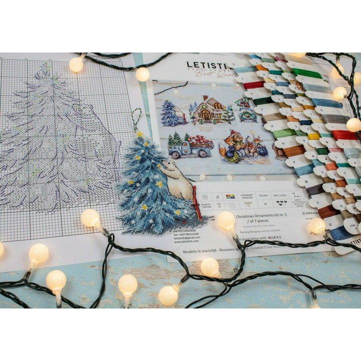 Christmas Ornaments Kit L8051 Counted Cross Stitch Kit