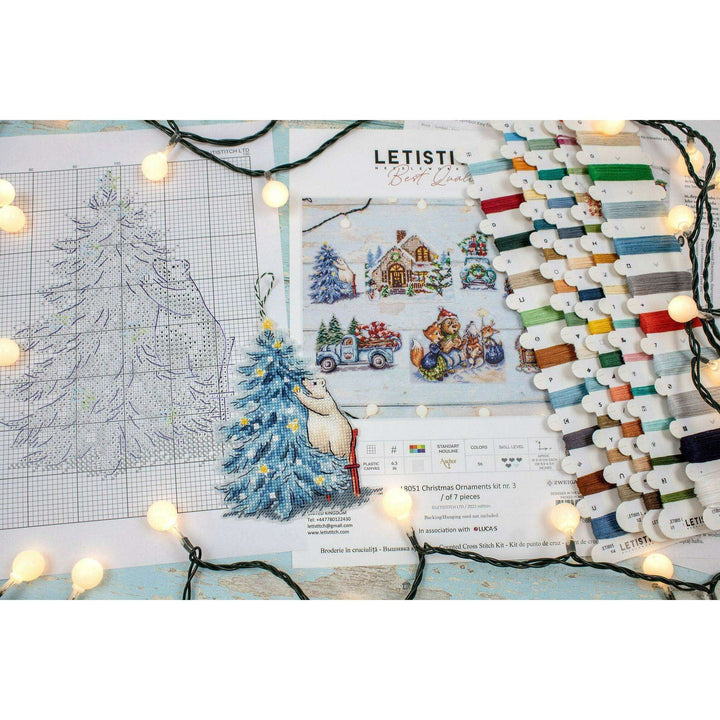 Christmas Ornaments Kit L8051 Counted Cross Stitch Kit