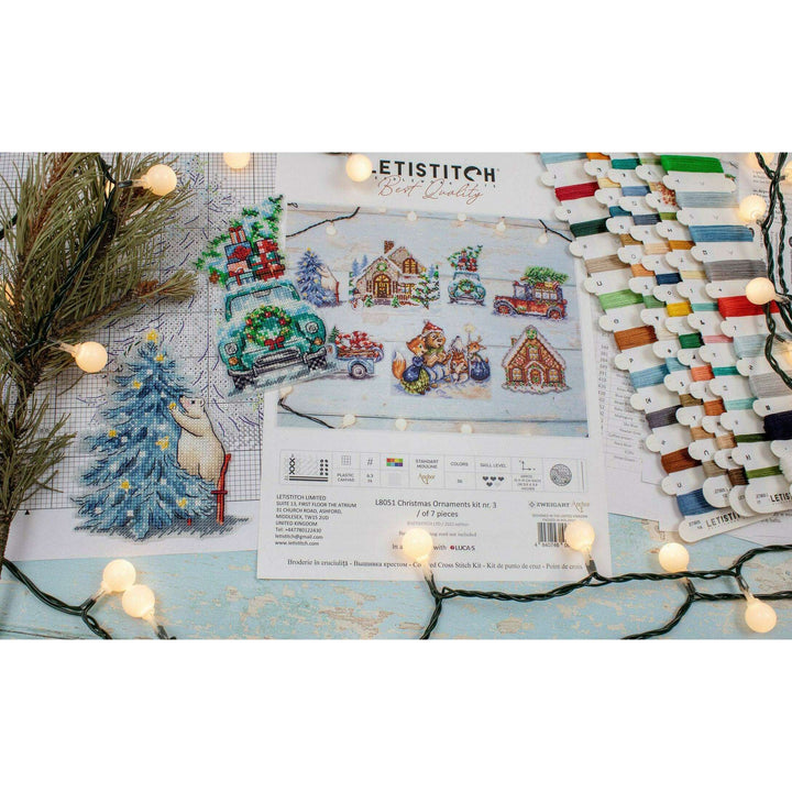 Christmas Ornaments Kit L8051 Counted Cross Stitch Kit