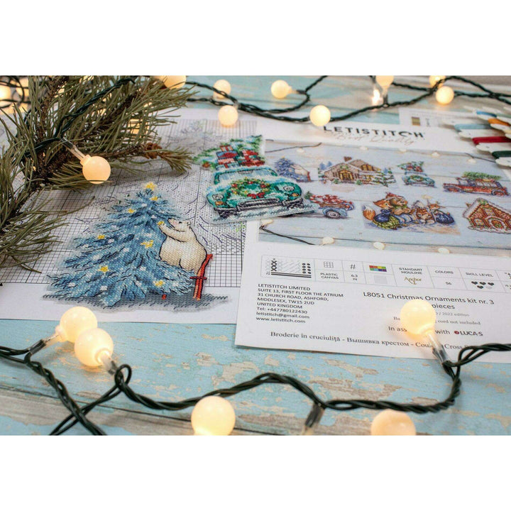 Christmas Ornaments Kit L8051 Counted Cross Stitch Kit
