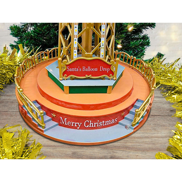 Christmas Parachute Tower. Animated Christmas Village F07M4-8-W201 Christmas Carousel