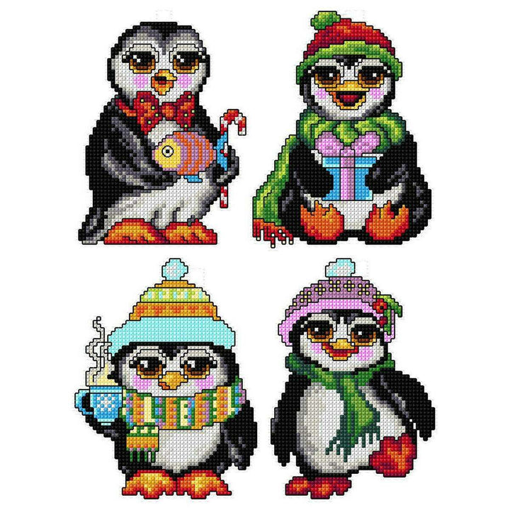 Christmas penguins 157CS Counted Cross-Stitch Kit