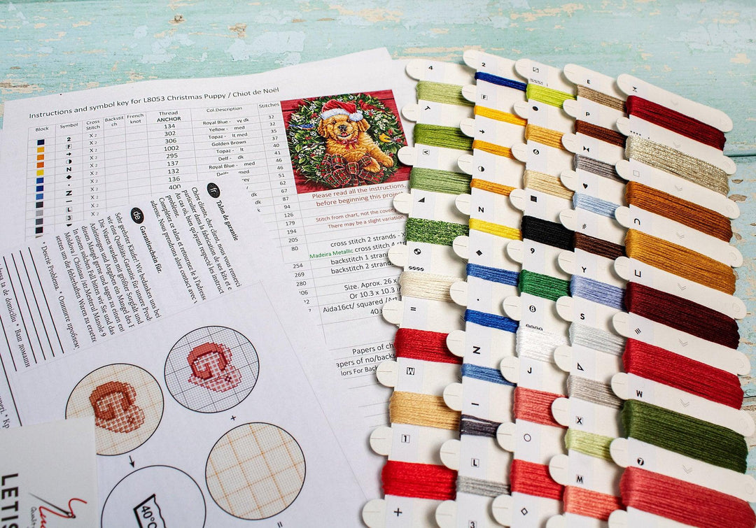 Christmas Puppy L8053 Counted Cross Stitch Kit