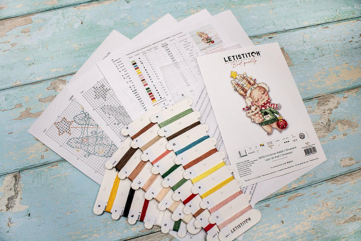 Christmas Rabbit/Ornament L8056 Counted Cross Stitch Kit