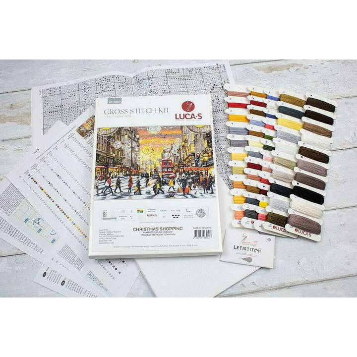 Christmas Shopping BU5007L Counted Cross-Stitch Kit