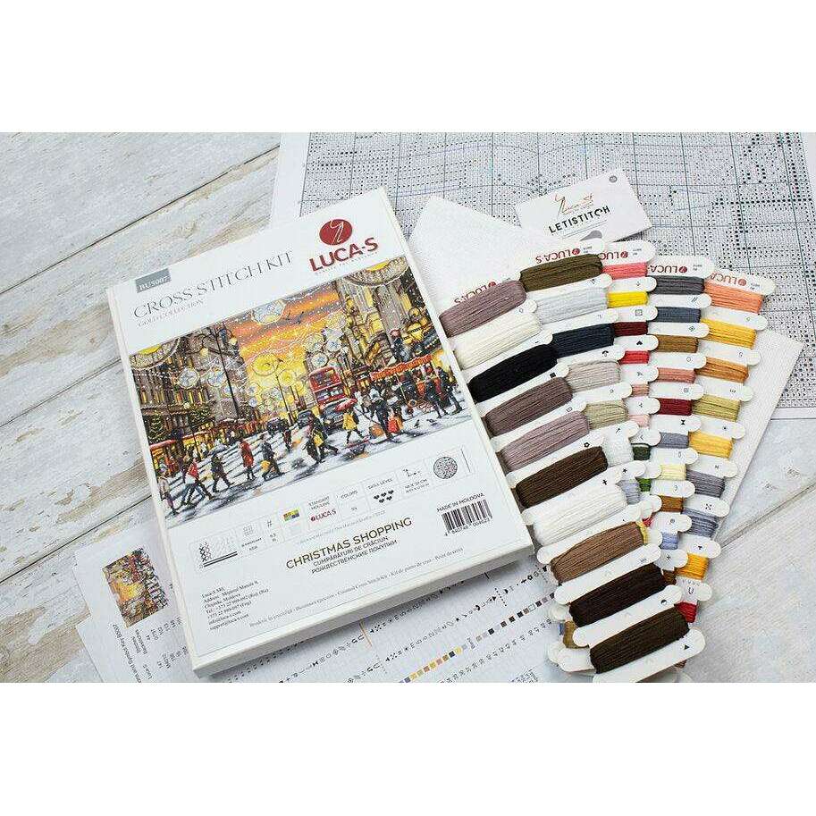 Christmas Shopping BU5007L Counted Cross-Stitch Kit