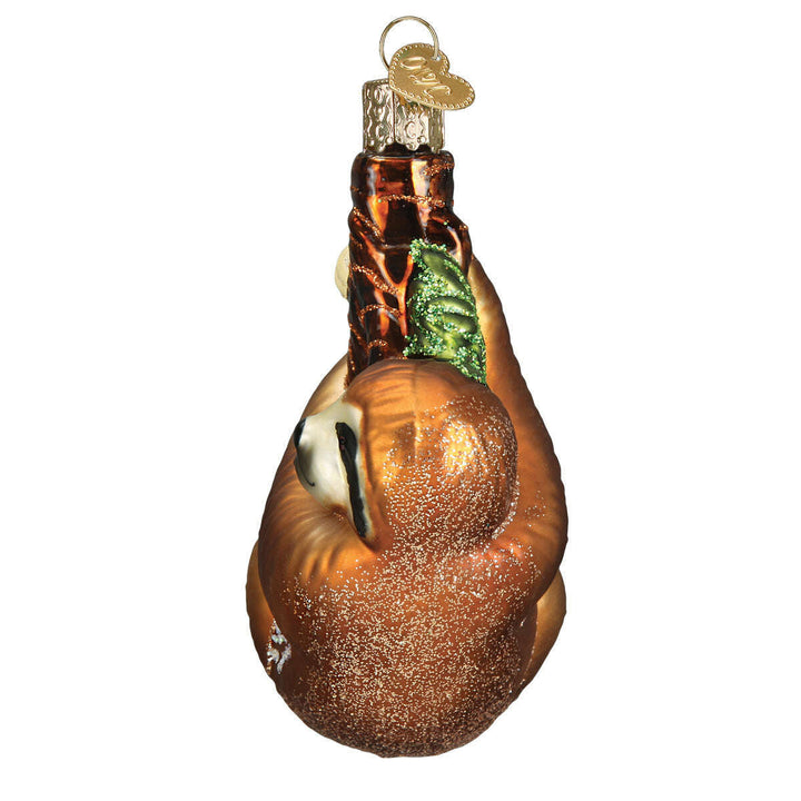 Old World Christmas Sloth Blown Glass Ornament
