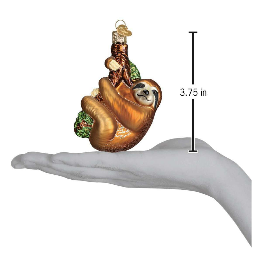 Old World Christmas Sloth Blown Glass Ornament
