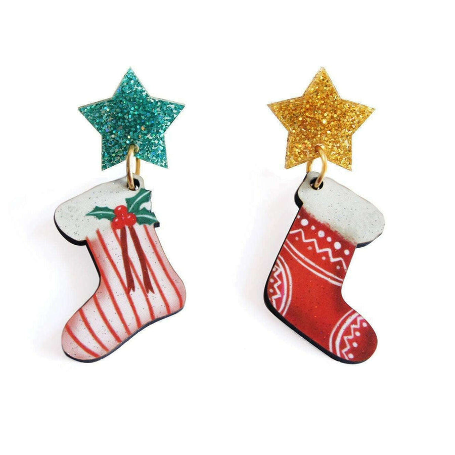 Christmas Stocking Earrings by Laliblue - Quirks!