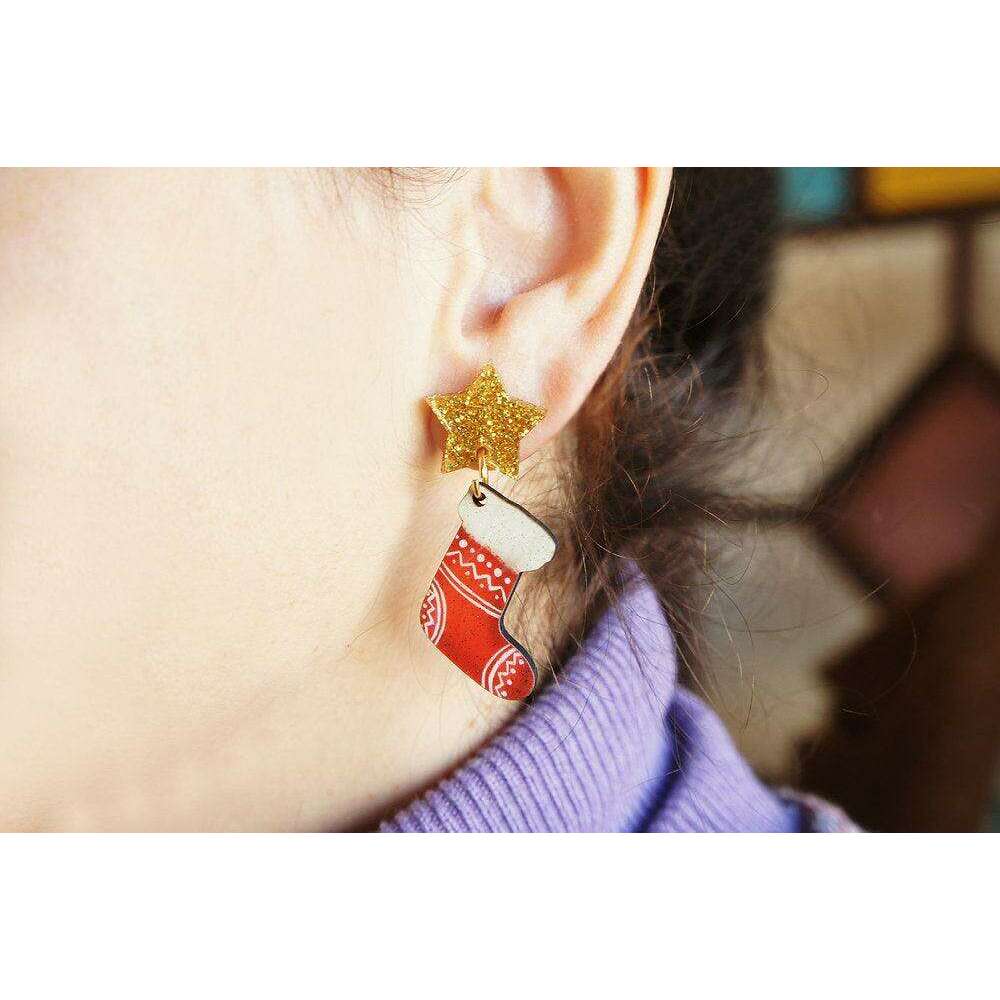 Christmas Stocking Earrings by Laliblue - Quirks!