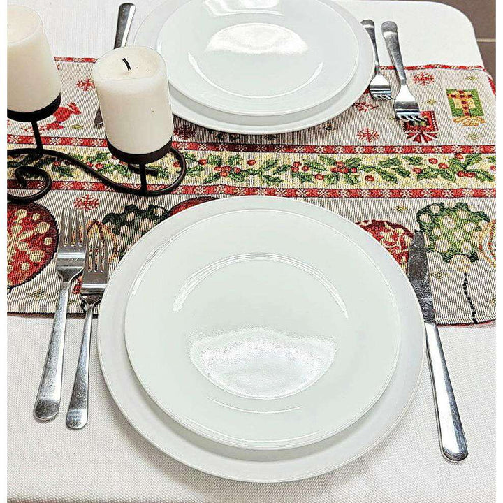 Christmas Table Runner with Holiday Icons F07M5-8A
