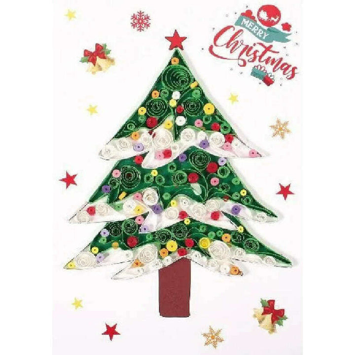 Christmas Tree DIY Making Kit. Paper Quilling Set F07M3-6-Tree