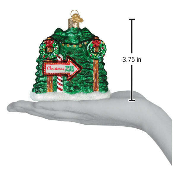 Old World Christmas Christmas Tree Farm Blown Glass Ornament