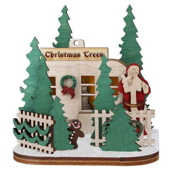 Old World Christmas Christmas Tree Lot Blown Glass Ornament
