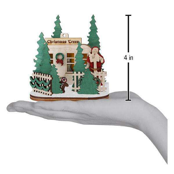Old World Christmas Christmas Tree Lot Blown Glass Ornament