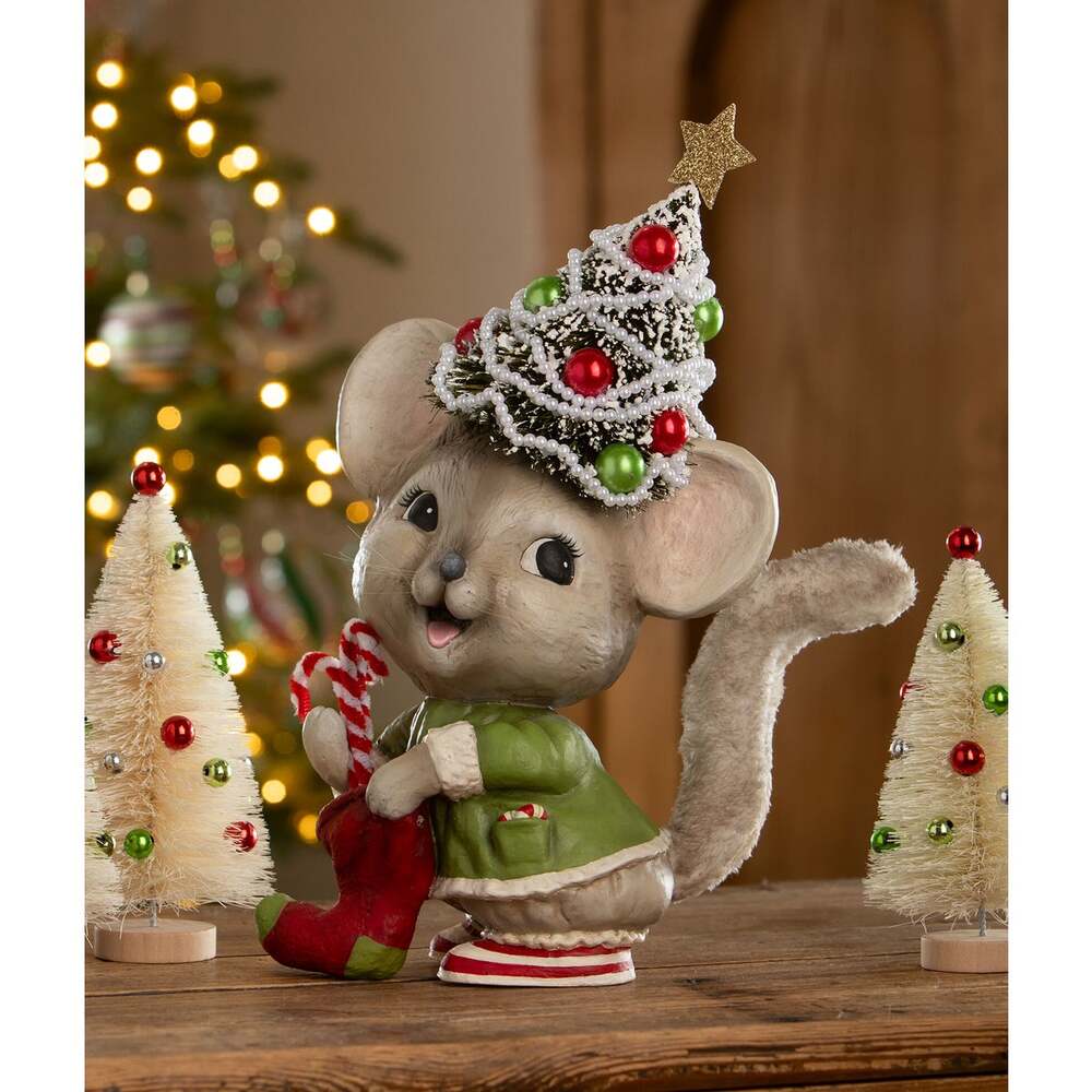 Christmas Tree Memzi Mouse by Bethany Lowe Designs