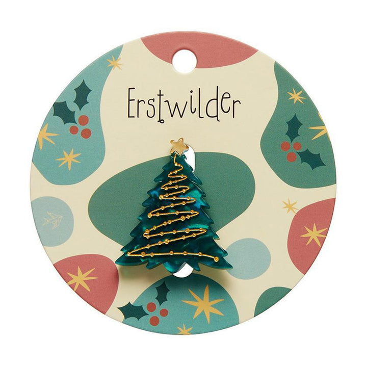 Christmas Tree Mini Brooch by Erstwilder image 1