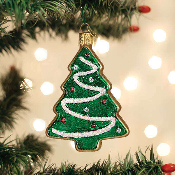Old World Christmas Christmas Tree Sugar Cookie Blown Glass Ornament