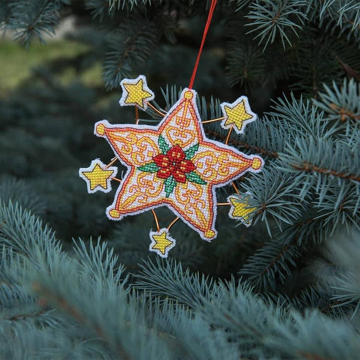 Christmas tree toy. Plastic Canvas Cross-stitch kit T-07C