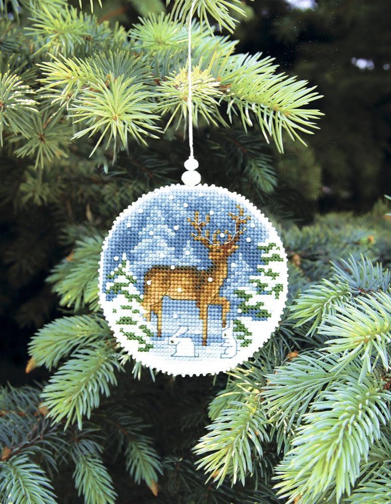 Christmas tree toy cross-stitch kit T-16C "Winter evening"