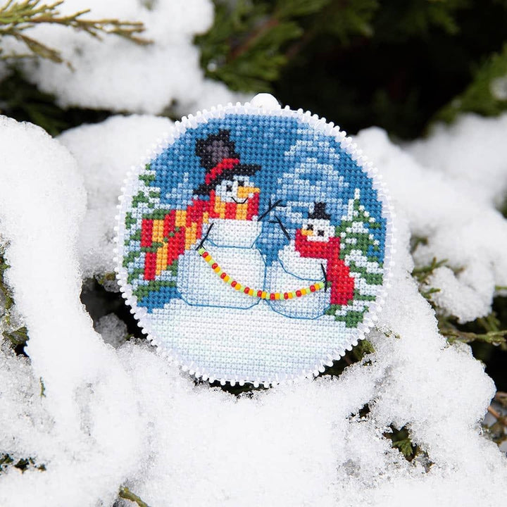 Christmas tree toy. Plastic Canvas Cross-stitch kit T-21C  "Winter evening"