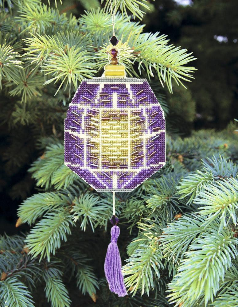 Christmas tree toy. Plastic Canvas Cross-stitch kit T-28C "Colorful lanterns"