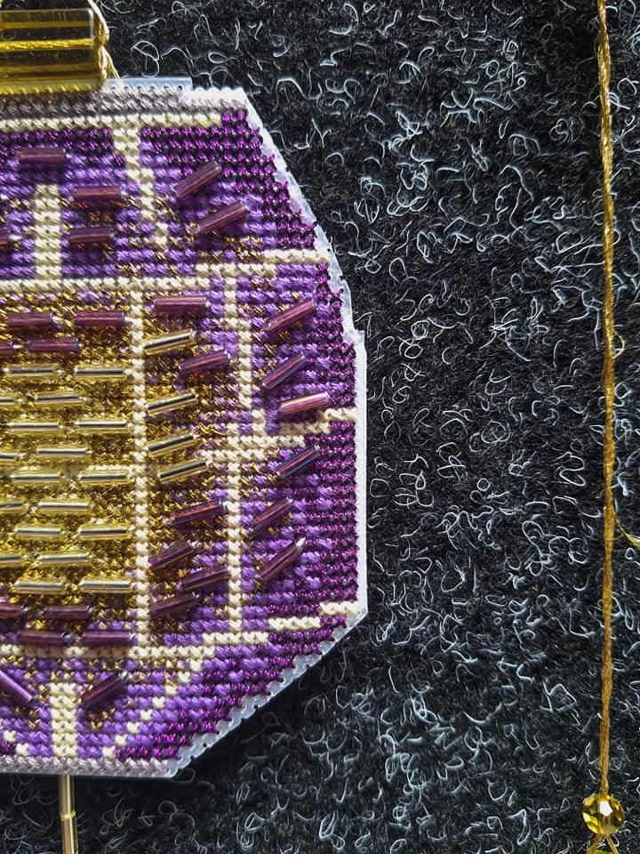 Christmas tree toy. Plastic Canvas Cross-stitch kit T-28C "Colorful lanterns"