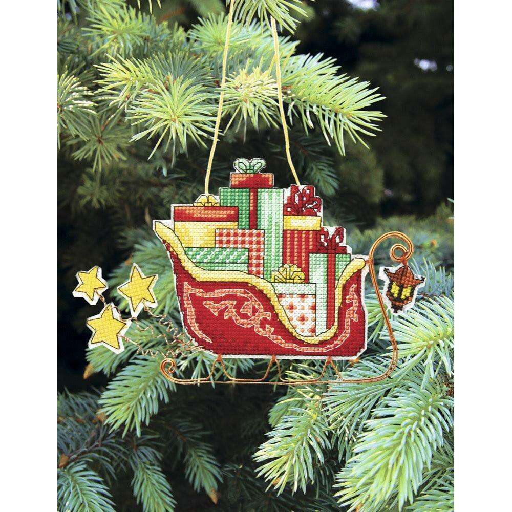 Christmas tree toy. Plastic Canvas Cross-stitch kit T-01C