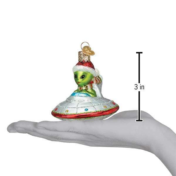 Old World Christmas UFO Blown Glass Ornament