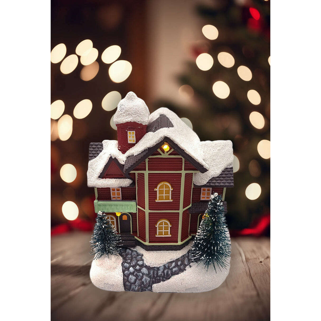 Christmas Village House with LED Lights F07M4-38-W221A