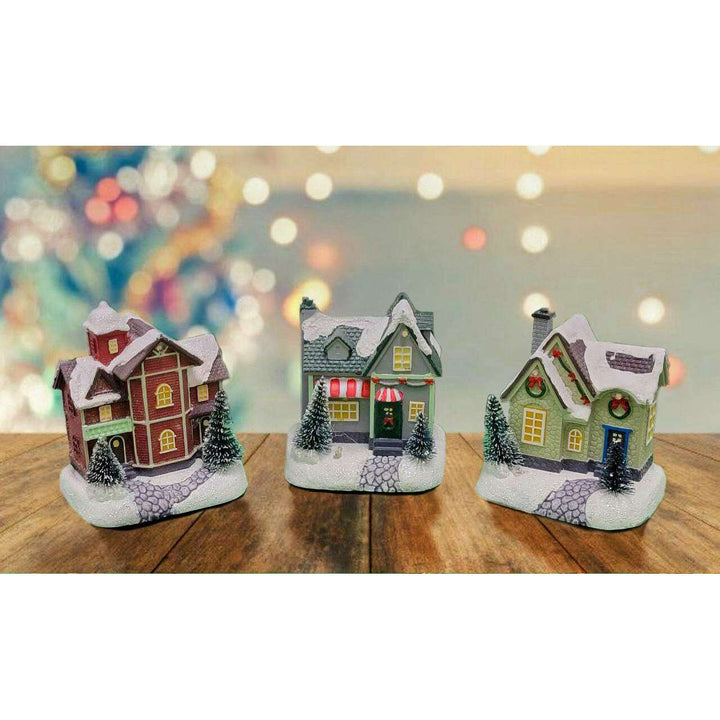 Christmas Village House with LED Lights F07M4-38-W221A