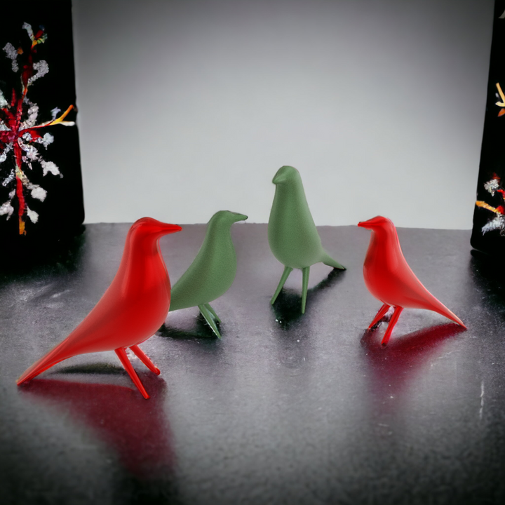 Minimalist Eames Style Holiday Birds