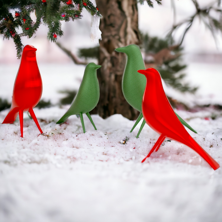 Minimalist Eames Style Holiday Birds